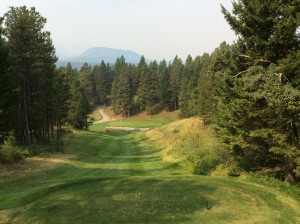 The Signature Hole (#3) at the Crowsnest Pass Golf Club