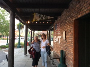 Ruth with her daughter at the Bulldog Saloon