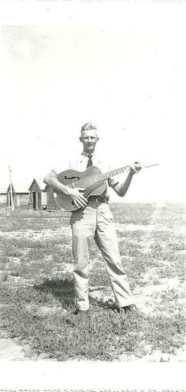 Gordon with his guitar