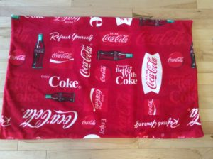 Coke is it with the golf car seat cover I made for my daughter, Bridget